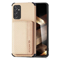 Funda Silicona Carcasa Ultrafina Goma con Magnetico S01D para Samsung Galaxy A15 LTE Oro