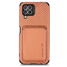 Funda Silicona Carcasa Ultrafina Goma con Magnetico S01D para Samsung Galaxy A22 4G Marron