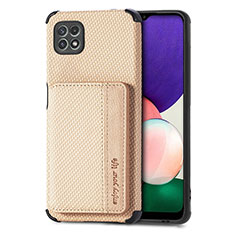 Funda Silicona Carcasa Ultrafina Goma con Magnetico S01D para Samsung Galaxy A22s 5G Oro