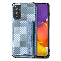 Funda Silicona Carcasa Ultrafina Goma con Magnetico S01D para Samsung Galaxy A24 4G Azul