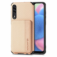 Funda Silicona Carcasa Ultrafina Goma con Magnetico S01D para Samsung Galaxy A30S Oro