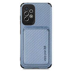 Funda Silicona Carcasa Ultrafina Goma con Magnetico S01D para Samsung Galaxy A33 5G Azul