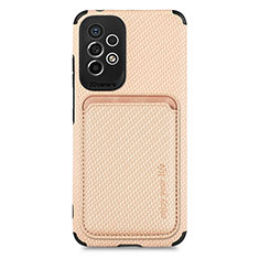 Funda Silicona Carcasa Ultrafina Goma con Magnetico S01D para Samsung Galaxy A33 5G Oro