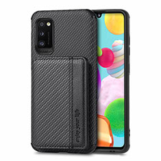 Funda Silicona Carcasa Ultrafina Goma con Magnetico S01D para Samsung Galaxy A41 Negro