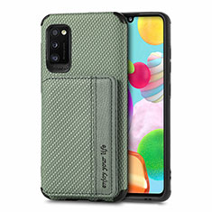 Funda Silicona Carcasa Ultrafina Goma con Magnetico S01D para Samsung Galaxy A41 Verde