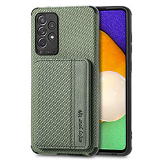 Funda Silicona Carcasa Ultrafina Goma con Magnetico S01D para Samsung Galaxy A52 4G Verde