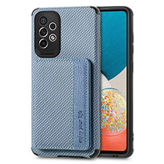 Funda Silicona Carcasa Ultrafina Goma con Magnetico S01D para Samsung Galaxy A53 5G Azul