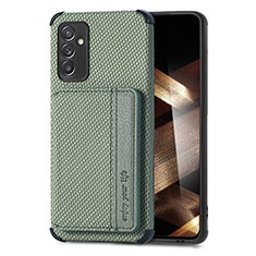 Funda Silicona Carcasa Ultrafina Goma con Magnetico S01D para Samsung Galaxy A55 5G Verde