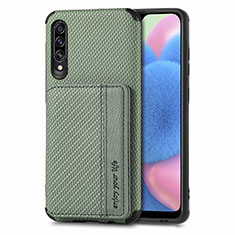 Funda Silicona Carcasa Ultrafina Goma con Magnetico S01D para Samsung Galaxy A70S Verde