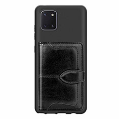 Funda Silicona Carcasa Ultrafina Goma con Magnetico S01D para Samsung Galaxy A81 Negro