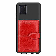 Funda Silicona Carcasa Ultrafina Goma con Magnetico S01D para Samsung Galaxy A81 Rojo