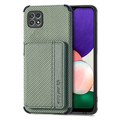 Funda Silicona Carcasa Ultrafina Goma con Magnetico S01D para Samsung Galaxy F42 5G Verde