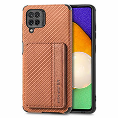 Funda Silicona Carcasa Ultrafina Goma con Magnetico S01D para Samsung Galaxy M12 Marron