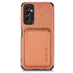 Funda Silicona Carcasa Ultrafina Goma con Magnetico S01D para Samsung Galaxy M13 5G Marron