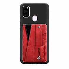 Funda Silicona Carcasa Ultrafina Goma con Magnetico S01D para Samsung Galaxy M21 Rojo