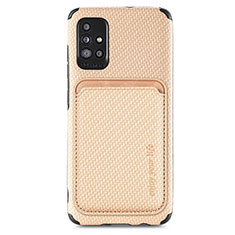 Funda Silicona Carcasa Ultrafina Goma con Magnetico S01D para Samsung Galaxy M40S Oro