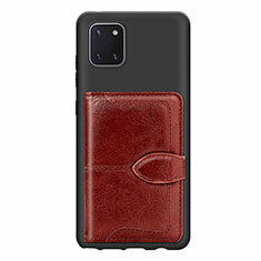 Funda Silicona Carcasa Ultrafina Goma con Magnetico S01D para Samsung Galaxy M60s Marron