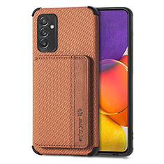 Funda Silicona Carcasa Ultrafina Goma con Magnetico S01D para Samsung Galaxy Quantum2 5G Marron