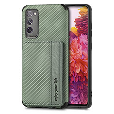 Funda Silicona Carcasa Ultrafina Goma con Magnetico S01D para Samsung Galaxy S20 FE 4G Verde