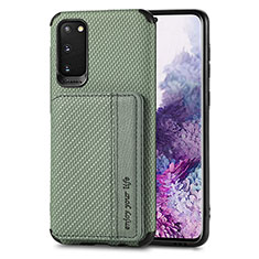 Funda Silicona Carcasa Ultrafina Goma con Magnetico S01D para Samsung Galaxy S20 Verde