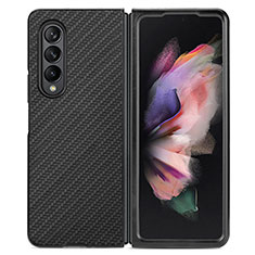 Funda Silicona Carcasa Ultrafina Goma con Magnetico S01D para Samsung Galaxy Z Fold3 5G Negro