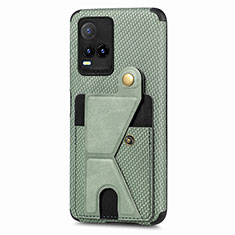 Funda Silicona Carcasa Ultrafina Goma con Magnetico S01D para Vivo Y21 Verde