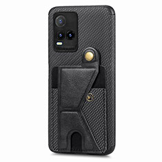 Funda Silicona Carcasa Ultrafina Goma con Magnetico S01D para Vivo Y21G Negro