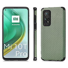 Funda Silicona Carcasa Ultrafina Goma con Magnetico S01D para Xiaomi Mi 10T Pro 5G Verde