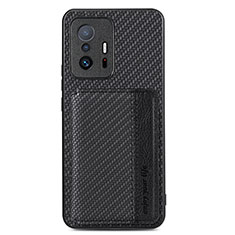 Funda Silicona Carcasa Ultrafina Goma con Magnetico S01D para Xiaomi Mi 11T Pro 5G Negro