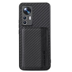 Funda Silicona Carcasa Ultrafina Goma con Magnetico S01D para Xiaomi Mi 12T 5G Negro