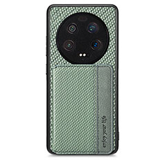 Funda Silicona Carcasa Ultrafina Goma con Magnetico S01D para Xiaomi Mi 13 Ultra 5G Verde