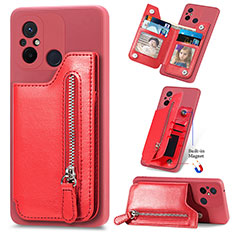 Funda Silicona Carcasa Ultrafina Goma con Magnetico S01D para Xiaomi Poco C55 Rojo