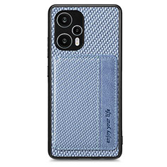 Funda Silicona Carcasa Ultrafina Goma con Magnetico S01D para Xiaomi Poco F5 5G Azul