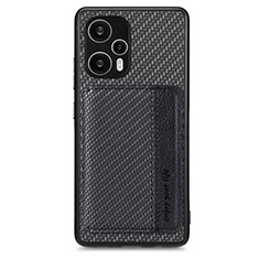 Funda Silicona Carcasa Ultrafina Goma con Magnetico S01D para Xiaomi Poco F5 5G Negro