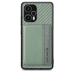 Funda Silicona Carcasa Ultrafina Goma con Magnetico S01D para Xiaomi Poco F5 5G Verde