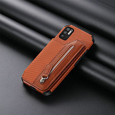 Funda Silicona Carcasa Ultrafina Goma con Magnetico S01D para Xiaomi POCO M3 Pro 5G Marron