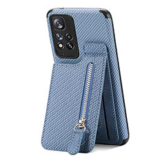 Funda Silicona Carcasa Ultrafina Goma con Magnetico S01D para Xiaomi Poco X4 NFC Azul