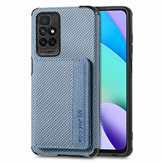 Funda Silicona Carcasa Ultrafina Goma con Magnetico S01D para Xiaomi Redmi 10 (2022) Azul