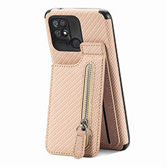 Funda Silicona Carcasa Ultrafina Goma con Magnetico S01D para Xiaomi Redmi 10 Power Oro