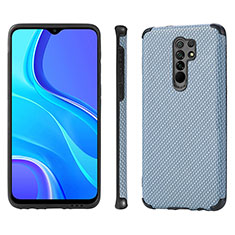 Funda Silicona Carcasa Ultrafina Goma con Magnetico S01D para Xiaomi Redmi 9 Azul