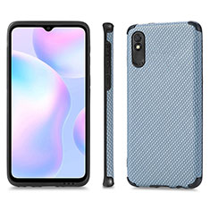 Funda Silicona Carcasa Ultrafina Goma con Magnetico S01D para Xiaomi Redmi 9i Azul