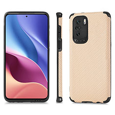 Funda Silicona Carcasa Ultrafina Goma con Magnetico S01D para Xiaomi Redmi K40 Pro 5G Oro