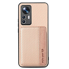 Funda Silicona Carcasa Ultrafina Goma con Magnetico S01D para Xiaomi Redmi K50 Ultra 5G Oro