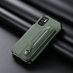 Funda Silicona Carcasa Ultrafina Goma con Magnetico S01D para Xiaomi Redmi Note 10 5G Verde