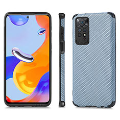 Funda Silicona Carcasa Ultrafina Goma con Magnetico S01D para Xiaomi Redmi Note 11 Pro 4G Azul