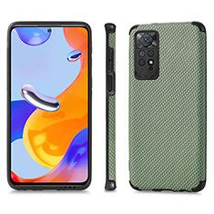 Funda Silicona Carcasa Ultrafina Goma con Magnetico S01D para Xiaomi Redmi Note 11 Pro 4G Verde