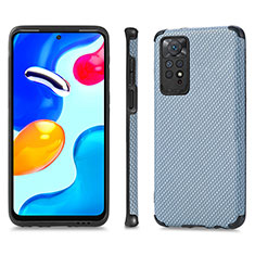 Funda Silicona Carcasa Ultrafina Goma con Magnetico S01D para Xiaomi Redmi Note 11S 4G Azul