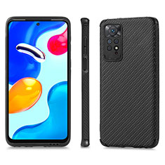 Funda Silicona Carcasa Ultrafina Goma con Magnetico S01D para Xiaomi Redmi Note 11S 4G Negro