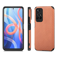 Funda Silicona Carcasa Ultrafina Goma con Magnetico S01D para Xiaomi Redmi Note 11T 5G Marron