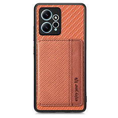 Funda Silicona Carcasa Ultrafina Goma con Magnetico S01D para Xiaomi Redmi Note 12 4G Marron